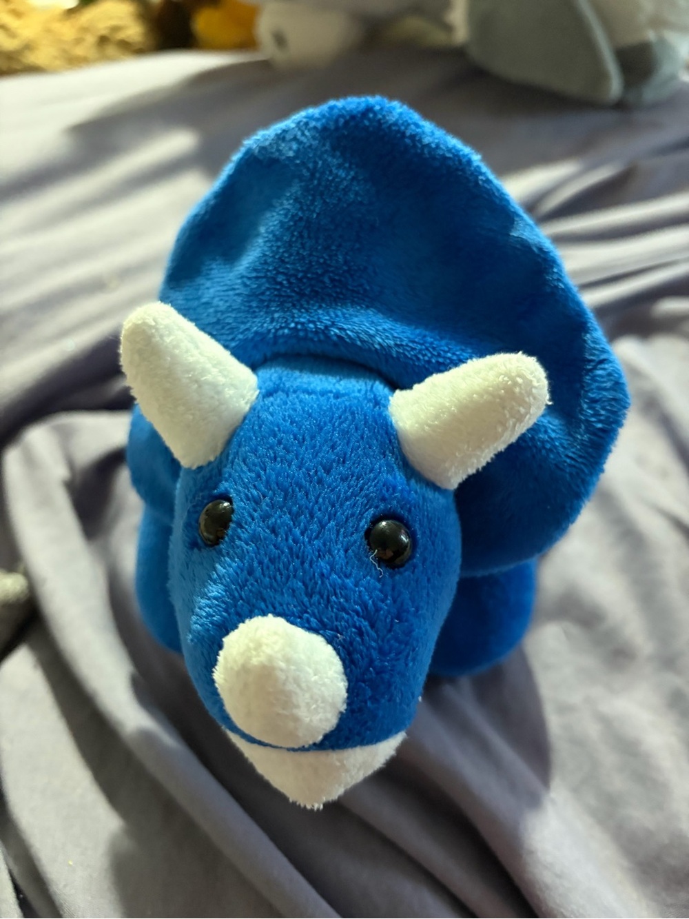 Prextex Blue Triceratops Dinosaur Plush